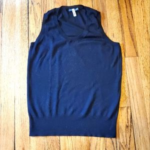 EUC Alexander McQueen knit sleeveless top. Black. Merino wool. Size M.